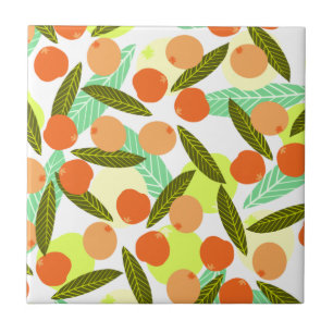 Carreau Fruits de néflier d'été Verdure