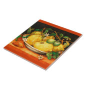 CARREAU FRUITS DE SAISON LÉMONS ET FLEURS BLANCHES (Côté)