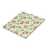 Carreau Fruits fraises, Feuilles et fleurs (Côté)