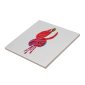 Carreau Fuchsia abstraite aquarelle florale (Côté)