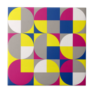 Carreau fuchsia gris géométrique Abstraite