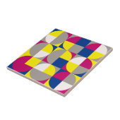 Carreau fuchsia gris géométrique Abstraite (Côté)