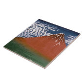 Carreau Fuji rouge, Aka Fujiyama Volcan Katsushika Hokusai (Côté)