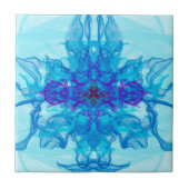 Carreau FUMÉE BLEUE - Art Fractal - (Devant)