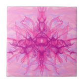 Carreau FUMÉE ROSE - Art fractal moderne et abstrait - (Devant)