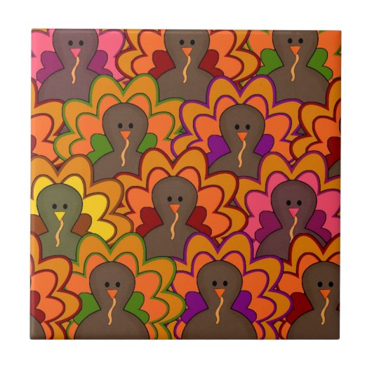 Carreau Fun Colorful Thanksgiving (Devant)