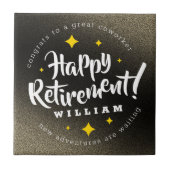 Carreau Fun Gold Glitter Stars Retirement New Adventures (Devant)