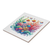 Carreau Fun ocean fish beach lovers (Côté)