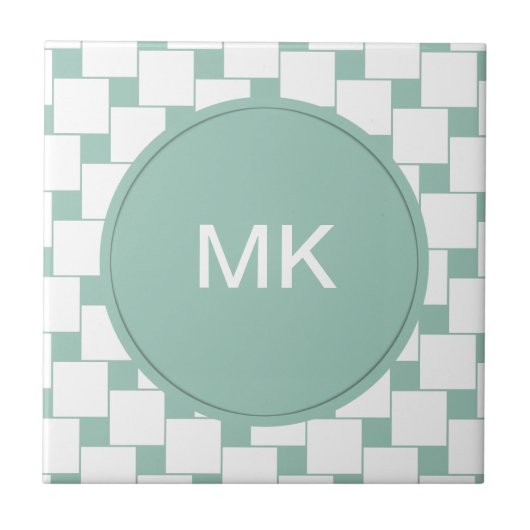 Carreau Fun tissé Carré Mint Green (Devant)