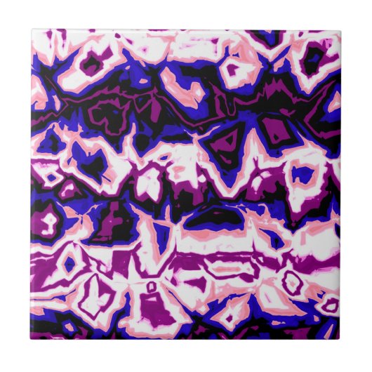 Carreau Funky Boho Retro Marbré Stripes Genderfluide Fiert (Devant)