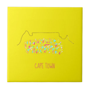 Carreau Funky Cape Town ZA Table Mountain Coloré