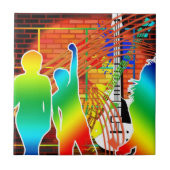 Carreau Funky Cool Music Dance Pop Art Design (Devant)
