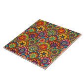 Carreau Funky Retro couleur Motif Mandala (Côté)