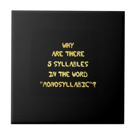 Carreau Funny 5 syllabe Orthographe Joke (Devant)