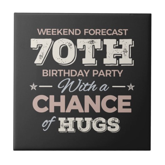 Carreau Funny 70th birthday sayings (Devant)
