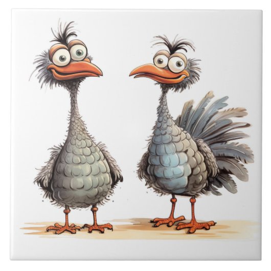 Carreau funny birds background (Devant)