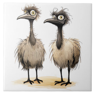 Carreau funny birds background