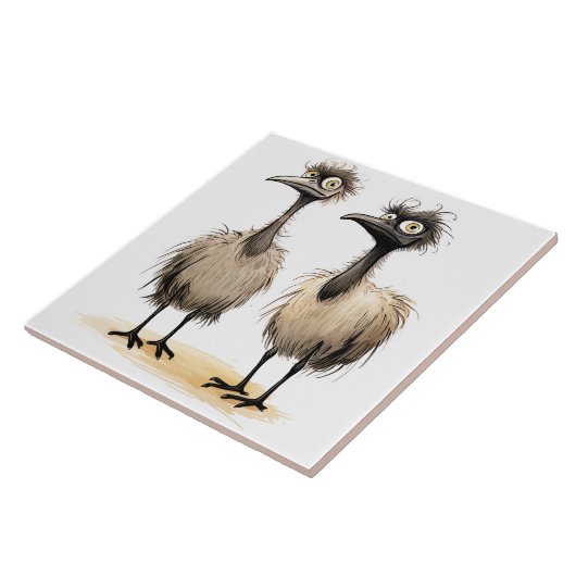 Carreau funny birds background (Côté)