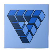 Carreau Funny Blue Black Toy Blocks Triangle Vector Art (Devant)