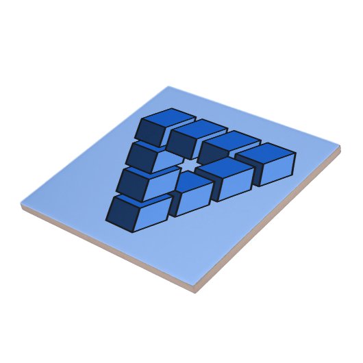 Carreau Funny Blue Black Toy Blocks Triangle Vector Art (Côté)