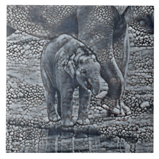 Carreau funny bubble elephant baby (Devant)