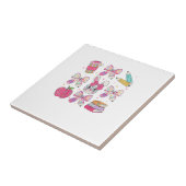 Carreau Funny Bunny Coquette Bow Rabbit Teacher Easter Ret (Côté)