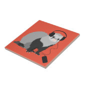 Carreau Funny Ferret Music Lover (Côté)