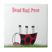 Carreau Funny Ladybug Dead Bug Yoga Pose (Devant)