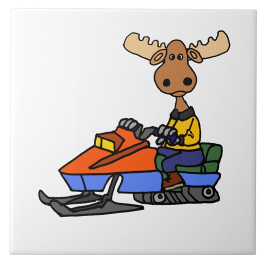 Carreau Funny Moose motoneige (Devant)