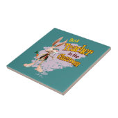 Carreau Funny Rabbit meilleur enseignant dans la classe (Côté)