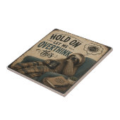 Carreau Funny Sloth Hold On Let Me Overthink This | Rustic (Côté)