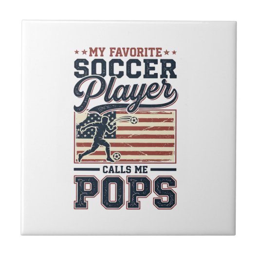 Carreau Funny Soccer Pops Vintage Engraving Conception de  (Devant)