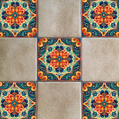 Carreau Fusion Floral Moderne Mexicano Espagnol
