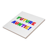 Carreau Futur Tante Couleurs primaires T-shirts et cadeaux (Côté)