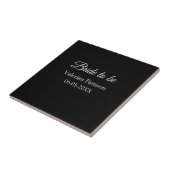 Carreau futurelle nom date noir blanc shower de mariage no (Côté)