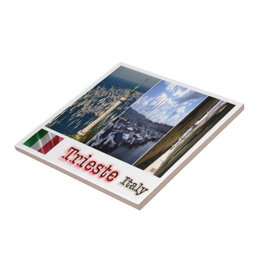 Carreau FVG018, TRIESTE, Mosaïque, Italie, (Côté)