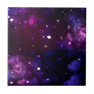 Carreau Galaxie pourpre bleue de minuit