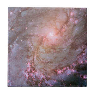 Carreau Galaxie Spirale M83, Ablaze Avec Formation Star.