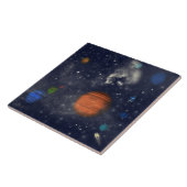 Carreau Galaxies avec étoiles et planètes dans l'espace (Côté)