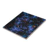 Carreau Galaxies colorés, étoiles et planètes (Côté)