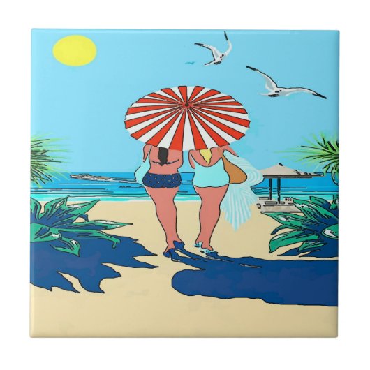 Carreau Galles sur la plage (Devant)