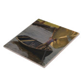 Carreau Garçon en voilier sur la rivière (par Magnus Encke (Côté)