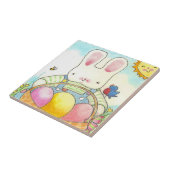 Carreau Garçon lapin avec panier (Côté)