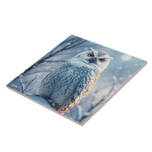 Carreau Garde de hibou des neiges ou conception personnali