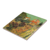 Carreau Garden Behind a House par Vincent van Gogh (Côté)