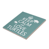 Carreau Gardez le calme et aimez les tortues (Côté)