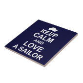 Carreau Gardez le calme et aimez un marin (Côté)
