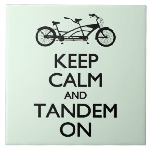 Carreau Gardez le calme et le tandem dessus