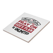 Carreau Gardez le calme et priez Le plan de Dieu est une c (Côté)