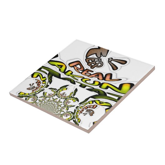 Carreau Gardez-le réel : Art Kaleidoscope Impression/Graph (Côté)